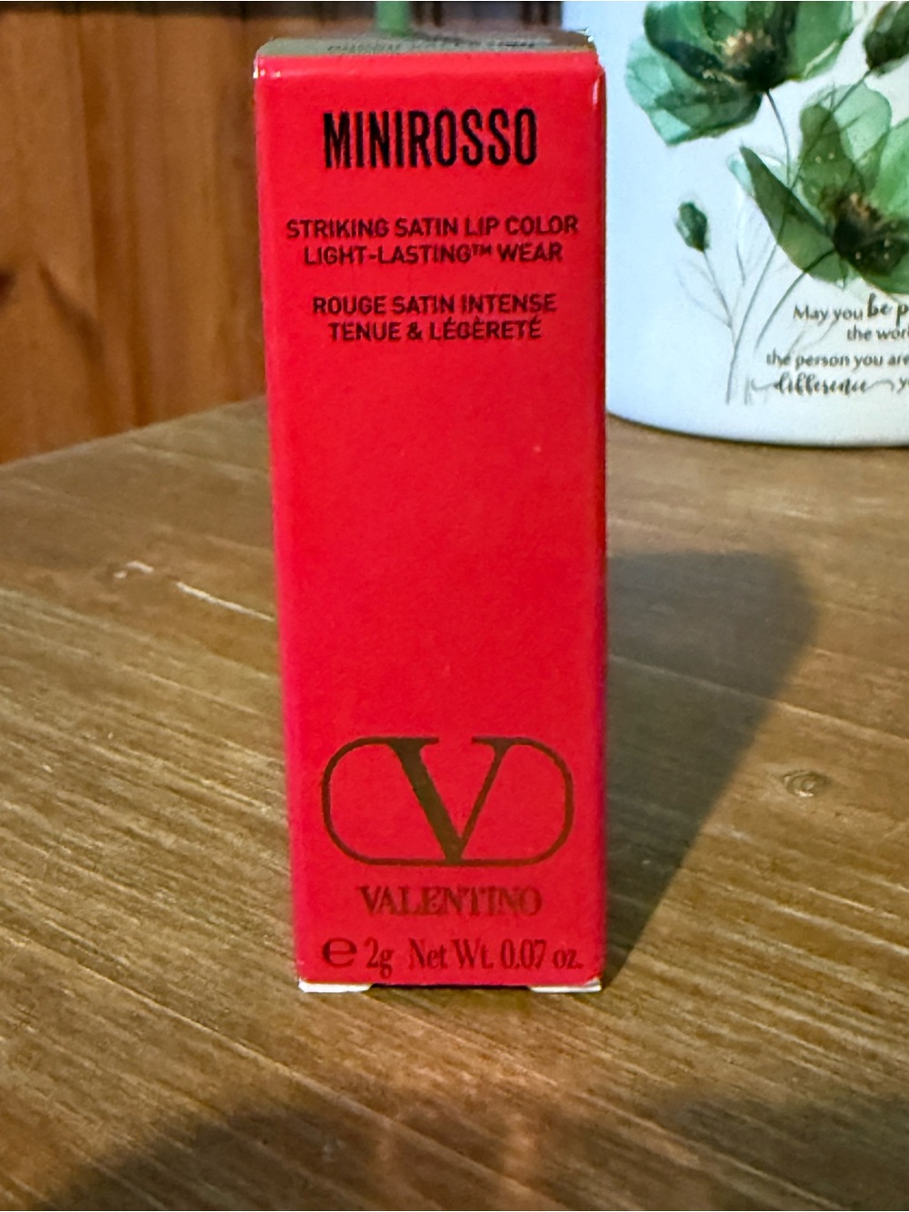 NIB Valentino MiniRosso Satin Lip Color - Rosso Valentino Shade 22R